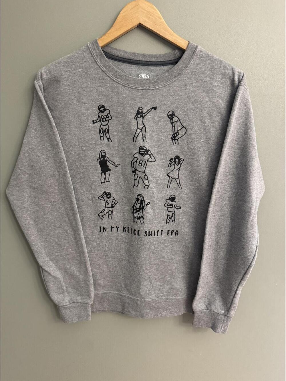 In My Kelce Swift Era Custom Sweatshirt Athletic Works, Size Small